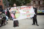 Disabled People Against Cuts wall of noise protest Manchester Conservative Party Conference